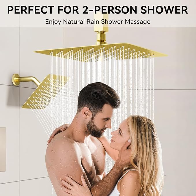 Shower Systems with Rain Shower and Handheld, STARBATH Dual Head 12+6" Rainfall - Image 4