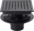 6 Inch Shower Drain Black Matte by SISEHO-HomeMall