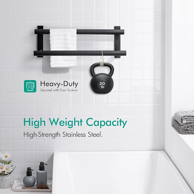 BAGNOLUX Double Towel Bar, SUS304 Towel Racks - Image 7