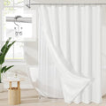 MitoVilla 3 in 1 Shower Curtain Set, Waterproof Fabric Hotel Bathroom Curtain by MitoVilla