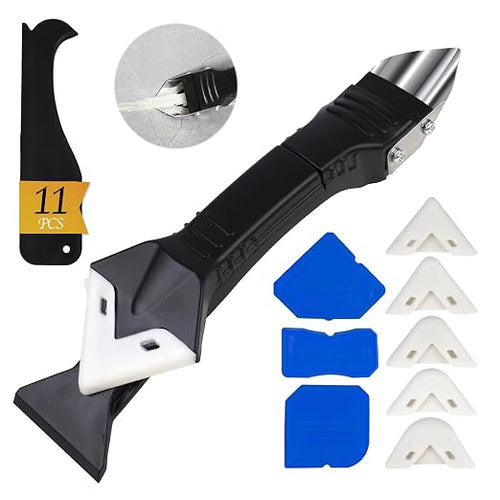 11Pcs Silicone Caulking Tools 3 in1 Grout Removal Tool&Grout Remove Scraper by WelcometoXsteelPowerTools