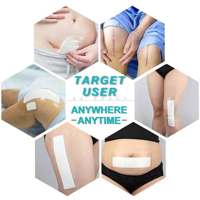 50 Pcs Waterproof Shower Protector | 4x10 Inch Knee Replacement Surgery Bandage - Image 7