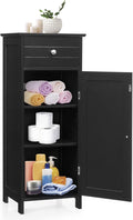 COSTWAY Bathroom Storage Cabinet, Single Door Floor Cabinet by COSTWAY
