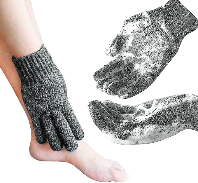 MIG4U Shower Exfoliating Scrub Gloves, Bathing Gloves Body Wash Dead Skin by MIG4U
