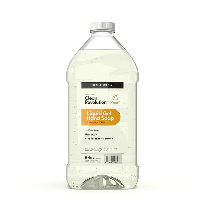 Clean Revolution Liquid Gel Hand Soap, Silky Rich Liquid, Quick Lather by CleanRevolution