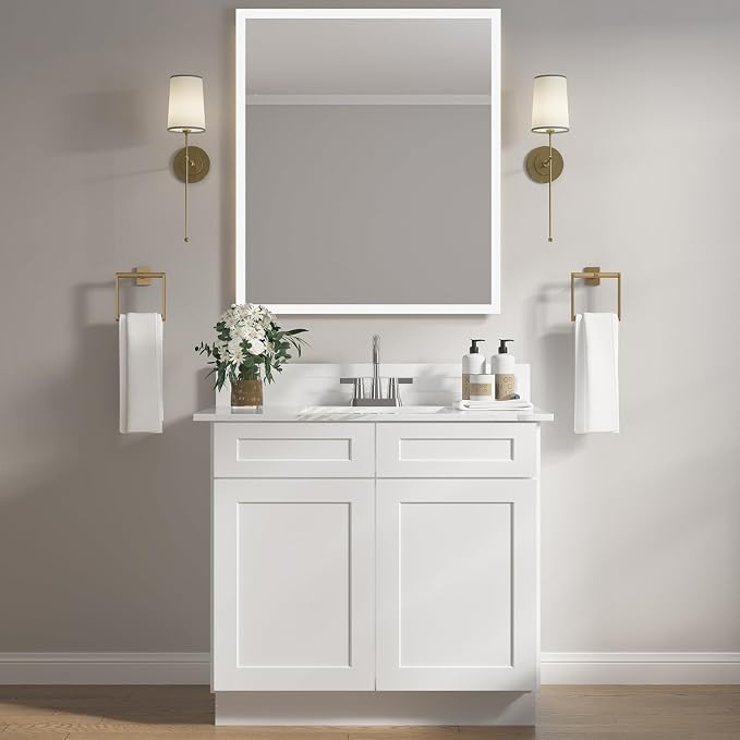 ROOMTEC Bathroom Cabinet, Morden Bathroom Sink Vanity Storage Cabinet, Shaker - Image 2
