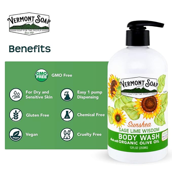 VERMONT SOAP Body Wash, Natural Body Wash - Image 5