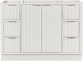 ARIEL Milan 48 Inch Single Sink Base Cabinet in Warm White by Ariel