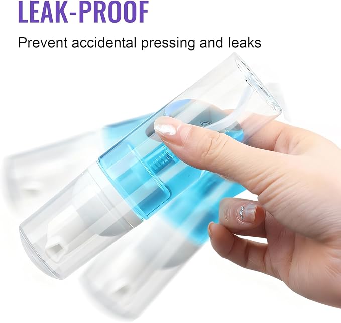 5 Pack 2 oz Travel Foam Pump Bottle, 60 ml Foam Dispenser, Hair Mousse - Image 5