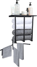 3-Tier Wall Mounted Towel Rack, Bathroom Storage Shelf by TEFOLA