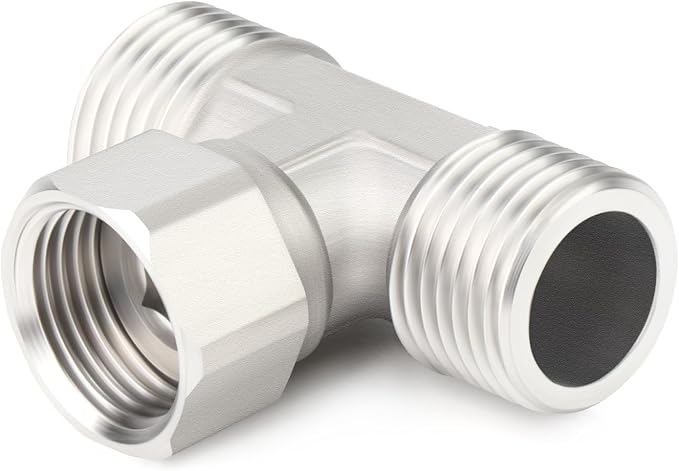 TAISHER 2PCS 304 Stainless Steel 3 Way Top Flexible Movable Tee Connector - Image 2
