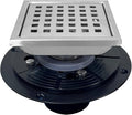 4 Inch Brushed Nickel Shower Floor Drain Square by SISEHO-HomeMall