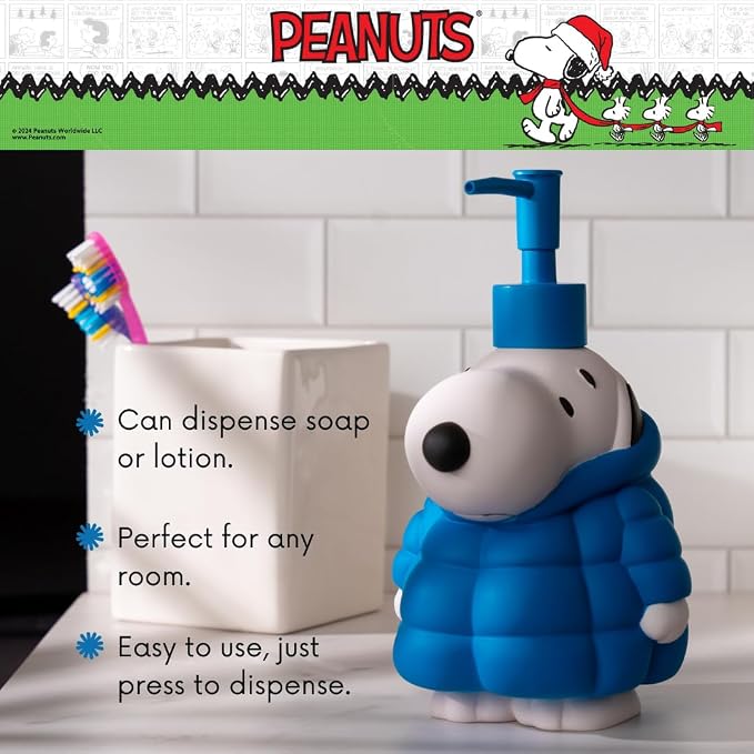 Peanuts Snoopy Puffer Coat Holiday Christmas Soap/Lotion/Hand Sanitizer Resin - Image 3