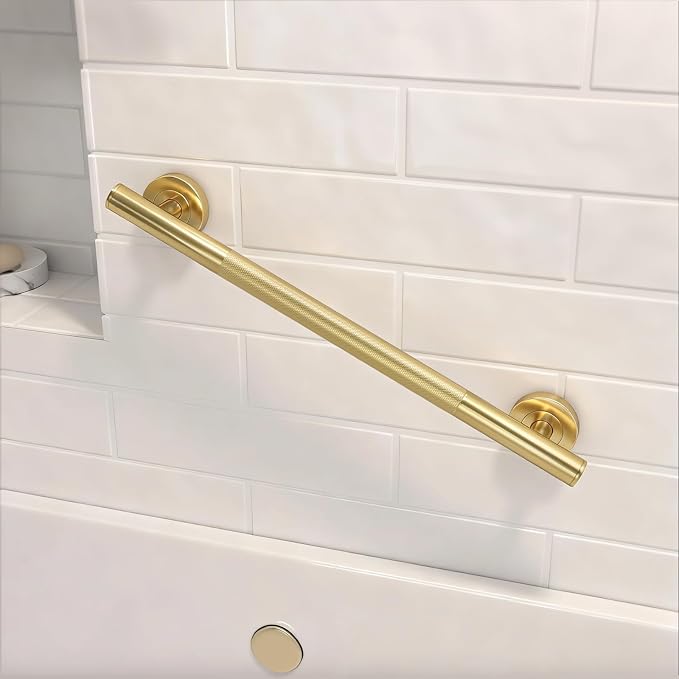 Lava Odoro Gold Shower Grab Bars, 3 Pack Stainless Steel Bathroom Safety Grab - Image 2