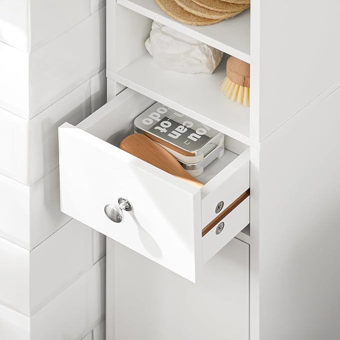 SoBuy Bathroom Narrow Storage Cabinet, Skinny Tall Unit - Image 6