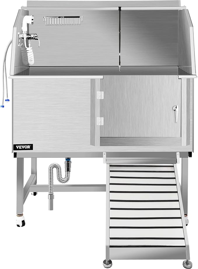 VEVOR Dog Grooming Tub, Professional Stainless Steel Tub Rated 330LBS Load - Image 8