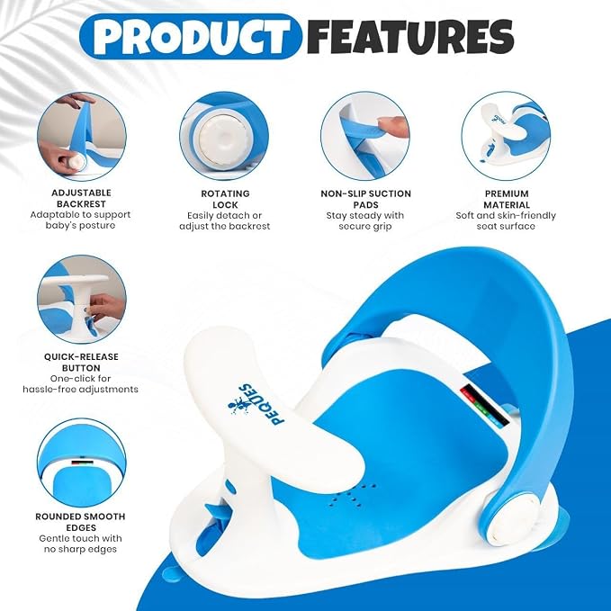 Baby Bath Seat for Babies 6 Months & Up Sitting Up | Non-Slip Bath Seat - Image 2