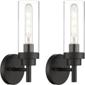 Emak Black Wall Sconces Set of Two, Modern Vanity Lights by EmakLighting