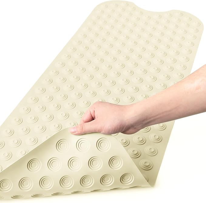 Bligli Bathtub Mat Non-Slip Without Suction Cups, 39x16inch Extra Long Bath Mats by BliGli