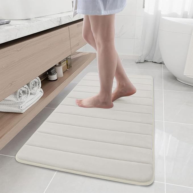 Buganda Memory Foam Bath Mat, Ultra Soft and Non-Slip Bathroom Rugs, Water by Buganda