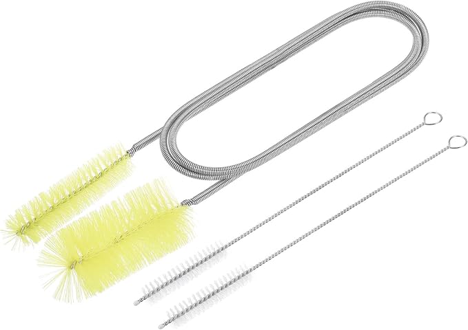 HARFINGTON 3pcs Flexible Long Drain Brush Straw Cleaner Set 35.4" Stainless by HARFINGTON
