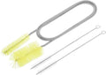 HARFINGTON 3pcs Flexible Long Drain Brush Straw Cleaner Set 35.4" Stainless by HARFINGTON