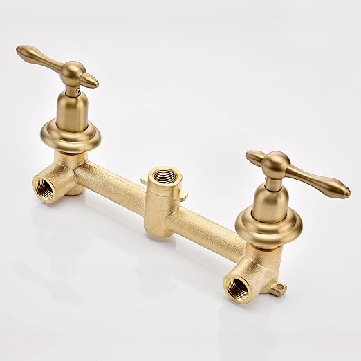 sumerain Vintage Wall Mount Tub Faucet, 8 Inches Center 3 Hole Bathtub Filler - Image 9