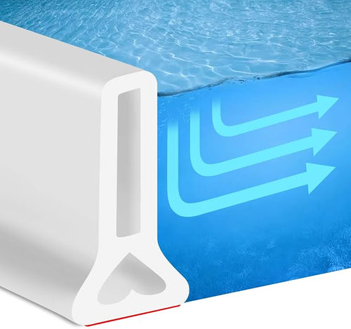 122 Inch Shower Threshold Water Dam Collapsible Bath Shower Barrier Water by AxPower