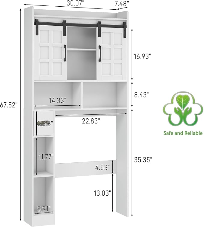 Over The Toilet Storage Cabinet, Farmhouse Storage Cabinet Over Toilet - Image 2
