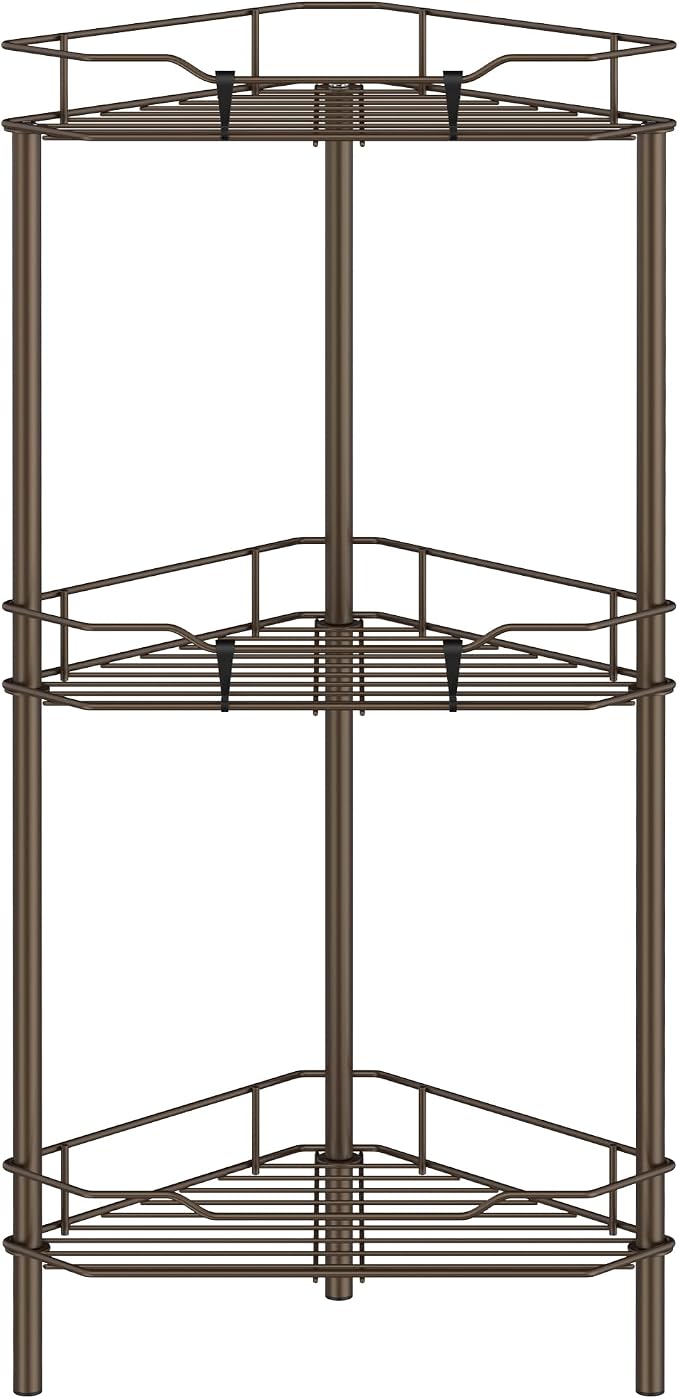 3 Tier Floor Standing Corner Shower Caddy Organizer Shelf by HuggieGems