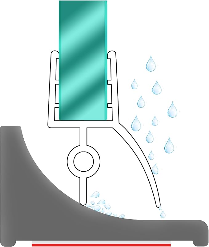98Inch Shower Threshold Water Dam, Self-Adhesive Silicone Shower Barrier Water - Image 2