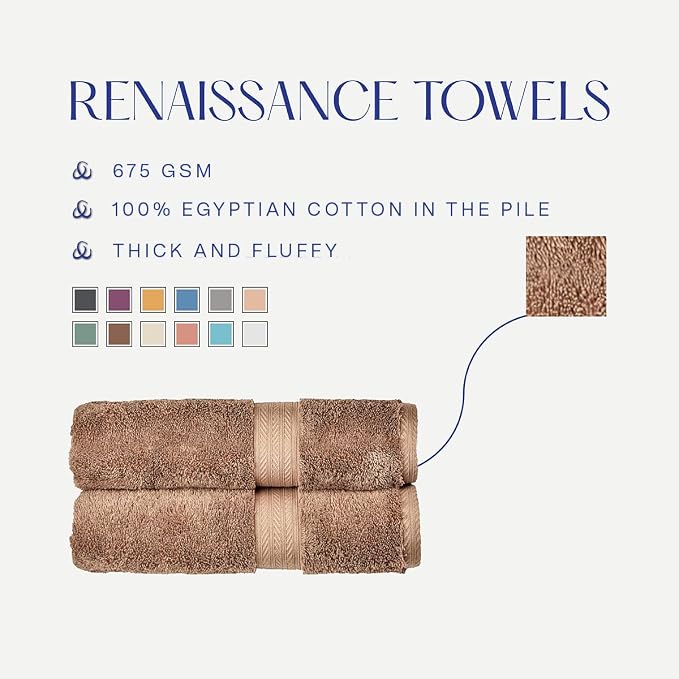 Christy Renaissance 6 Piece Towel Set | Mink Brown | 100% Egyptian Cotton | - Image 5
