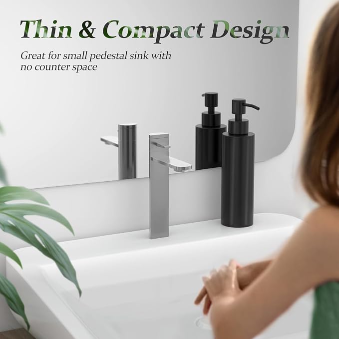 ARKTEK Matte Black Soap Dispenser Stainless Steel 11.8 OZ - Image 5