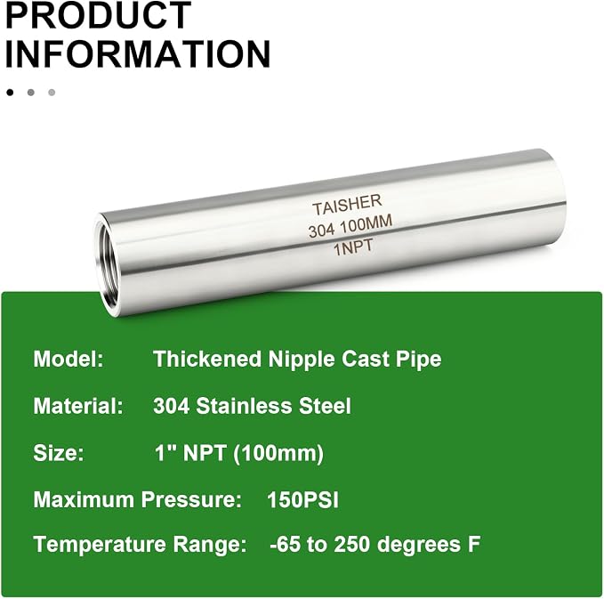 TAISHER 2PCS Stainless Steel Pipe Fittings - Image 5