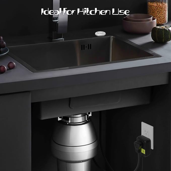 Garbage Disposal Air Switch Kit Sink Top Waste Disposal Long Stainless Steel - Image 7
