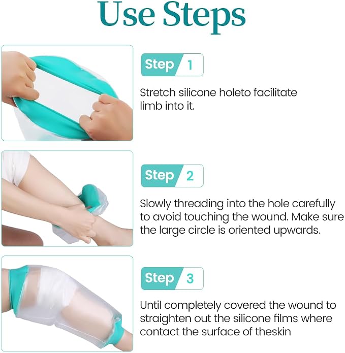 Cast Covers for Shower Leg, Waterproof Cast Cover for Showering - Image 7
