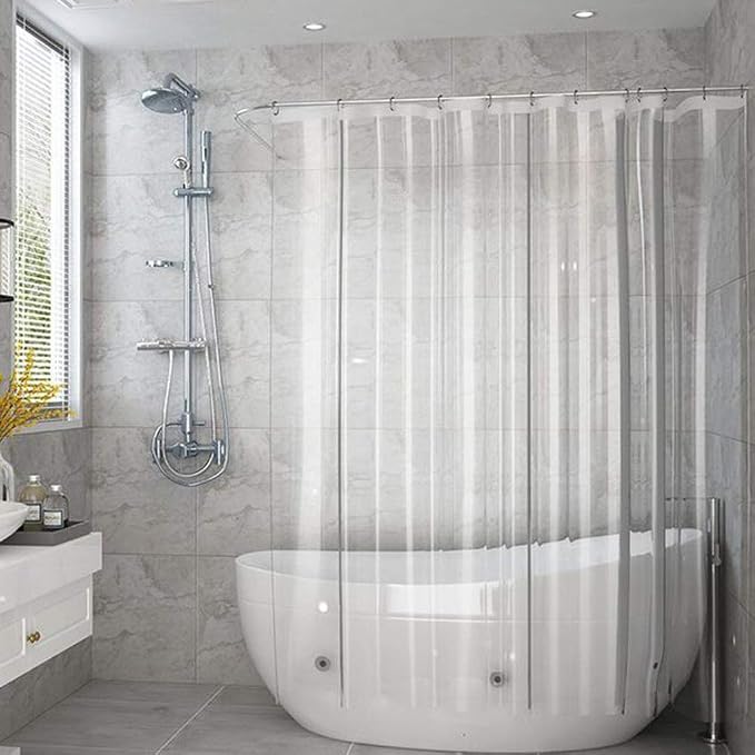 EurCross Extra Long Shower Curtain Liner, Waterproof Clear Shower Liner 72 x - Image 2