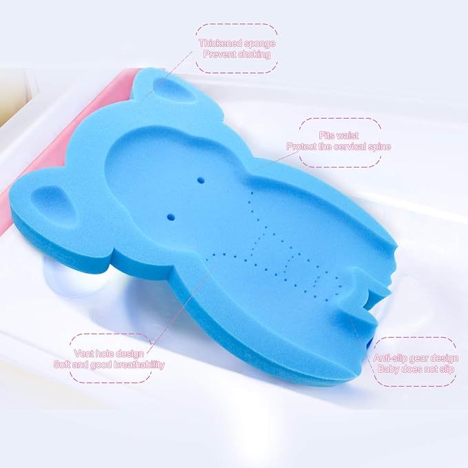Soft Infant Bath Sponge Elephant Baby Bath Mat Newborn Comfy Foam Skid-Proof - Image 8