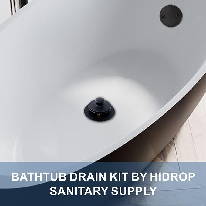Black tub Drain Lift &Turn Tub Trim Set - Image 5