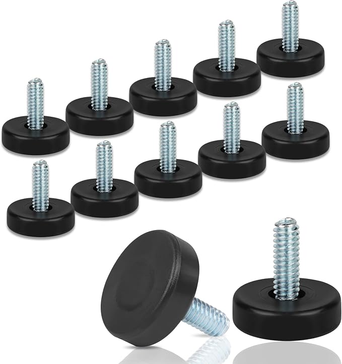 1/4" Thread Furniture Feet Levelers, Leveling Feet Screw On Furniture Glide by COIDEA