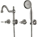 SUMERAIN Brushed Nickel Wall Mount Bathtub Faucet by SUMERAINFAUCETS