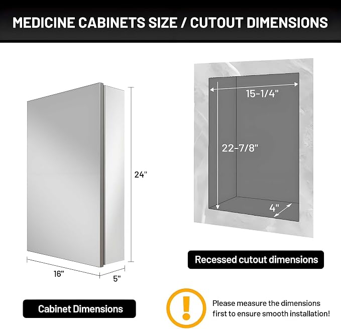 16 x 24 Medicine Cabinet Mirror - Image 2