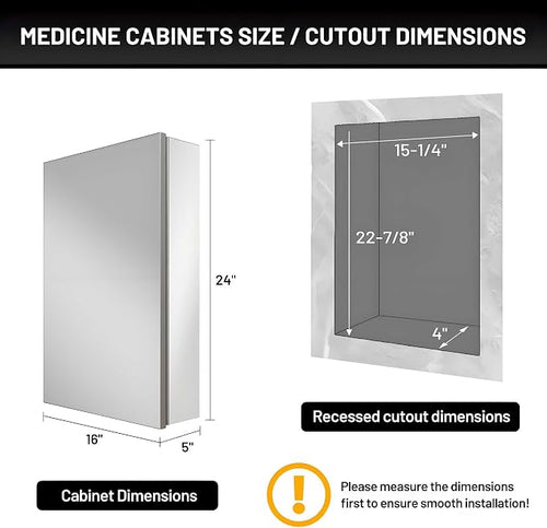 16 x 24 Medicine Cabinet Mirror - Image 2