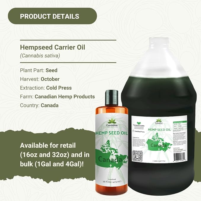 Hemp Seed Oil for Skin, Hair and Body Direct from Hemp Oil Canada - Image 5