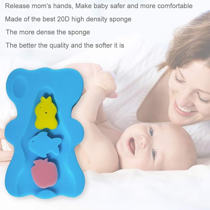 Soft Infant Bath Sponge Skid Proof Baby Bath Mat Newborn Odor Free - Image 7