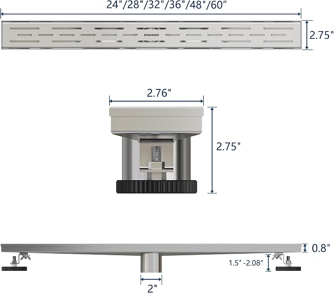 Neodrain 48 Inch Rectangular Linear Shower Drain - Image 2