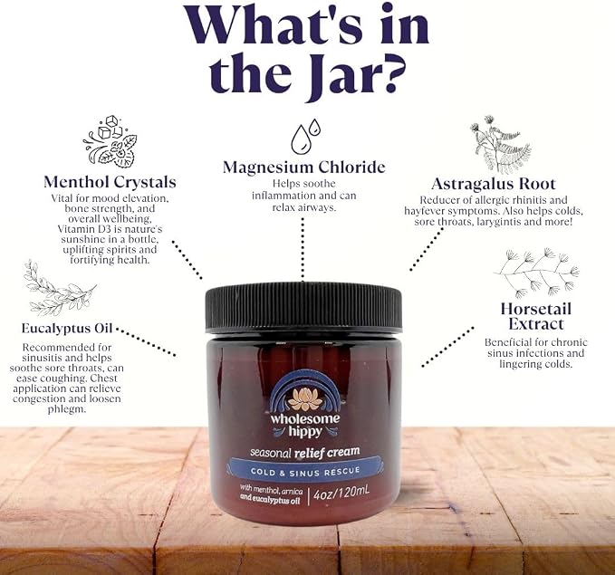 Wholesome Hippy Menthol & Eucalyptus Comfort Balm – Natural Aromatherapy Chest - Image 3