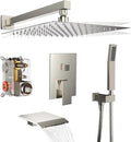 Rain Shower System 12 inch Shower Faucet Set by Dlvsoby
