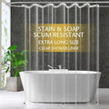 Extra Long Clear Plastic Shower Curtain Liner by ZEMAHOME