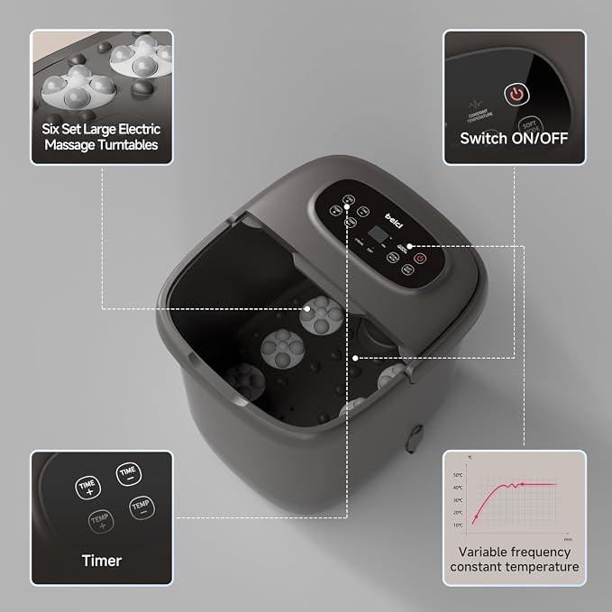 High Depth 14in Feet Foot Spa Electric Rotary Massage - Image 6